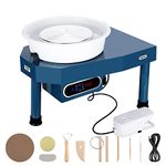 Huanyu Pottery Machine Ceramic Machine Pottery Wheel 250W 30CM Pottery Forming Machine with Foot Pedal and Detachable Basin (110V Upgrade with LCD Touch Screen)