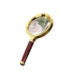 70mm 10X Handheld Magnifying Glass Shatterproof Reading Magnifier, Real Glass Magnifying Lens with Imitation Mahogany Handle for Science, Reading Book, Inspection