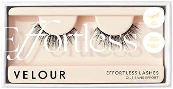 Velour Effortless Lashes, Natural Looking False Eyelashes, Fluffy & Lightweight No Trim Eyelashes, Reusable Fake Lashes For All Eye Shapes, Vegan & Cruelty-Free, Lash Glue not Included (Minimalist)