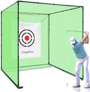 Golf Hitting Practice Nets for Backyard Driving Heavy Duty Men Real Indoor Golf Balls Hitting Pitching Driving Nets for Indoor Outdoor Garage Use Golfing Swing Training Impact Cages with Frame and Net
