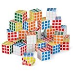 The Twiddlers - Mini Puzzle Speed Cube Fidget Toys, 3x3 - Perfect as Party Bag Fillers for Kids, Brain Teasers Multipack Classroom Rewards Prizes - 3cm (30 Pack)