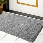 PHP Super Soft FLUFFY Shaggy Rug Non Slip Large Shaggy Rugs Hallway Runner Rug Bedroom Living Room Carpet Mat (Grey, 50 x 80 cm (1ft 8" x 2ft 7"))