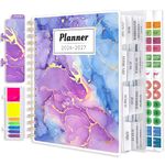 Planner 2026-2027, 18 Months Academic Daily Weekly Monthly Planner Yearly Agenda January 2026 – June 2027, Page Tabs, Separator Page, Inner Pocket, Bookmark, Stickers, Sticky Note Set, 7.9" x 9.8"