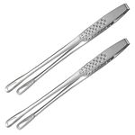 2 Pcs Stainless Steel Food Tongs Stainless Steel Kitchen Tongs Multifunction Cooking Tongs Kitchen Serving Tong for Cooking Sea Food and BBQ Buffet