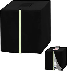 IBC Tote Cover for 275 Gallon (1000L), Outdoor IBC Ton Barrel Cover,Rain Barrel Cover,Water Tank Protective Covers, Waterproof ,420D Oxford Black, 47.3*45.7*39.4inch