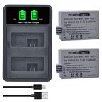 PowerTrust 2Pcs LP-E5 Battery and Charger for Canon EOS 500D, 1000D, EOS 450D, Rebel XSi/EOS kiss X2, Rebel XS/Kiss F, Rebel T1i / Kiss X3