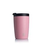 HYDRATE Travel Mugs, Reusable Coffee Cup, Travel Cup with Leak-Proof Lid, Multiple Colours, Stainless Steel Thermal Vacuum Coffee Mug for Hot and Cold, Insulated, Easy-Clean 340ml (Pink)