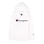 Champion Children and Teenager's Legacy American Classics B-Ultralight Powerblend Fleece Hooded Sweatshirt, Bianco, 3-4 Years