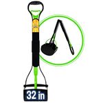 Bodhi Dog Extra Large Foldable Pooper Scooper | 32” Long Handle Portable Pooper Scooper | for Small and Large Dogs | Made with Premium Durable Materials - Green