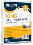 King Size Mattress Bag for Moving or Storage House Essentials - Waterproof Protector Mattress Bag , Strong Plastic Mattress Cover to Protect your Bed from Stains, Pets, Pest Damage, Dirt and Dust