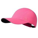 GADIEMKENSD Women's Race Day Running Cap Performance Mesh Hat - Excellent Ventilation, Lightweight, Reflective Safety, Bright Pink, 6 5/8-7 1/2