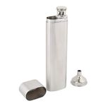 Cigar Holder Two Tubes Stainless Steel Corrosion Proof Hip Flask and Cigar Holder Humidor Tube Travel Carry Case