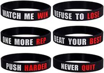 Work Out 6 Pack Inspirational Motivational Wristbands for Athletes