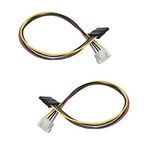 PARUHT 2pcs DVR HDD Power Cable 4pin Mini Power Cable/Adapter to Power one 15 pin SATA HDD and peripherals