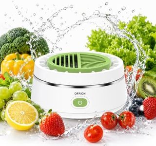 Fruit and Vegetable Washing Machine,Titanium Electrolysis Cleaner Device with 360° Cyclone Vortex Cleaning, 2 Smart Modes, IPX7 Waterproof Wireless Fruit and Vegetable Purifier