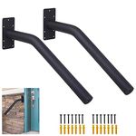 Wdwlbsm 2PCS Handrail for 1-3 Steps,Wall Mount Handrail for Outdoor Steps,Black Elderly Safety Grab Bar Garage Steps Front Entry Stairs Interior or Exterior Stairway