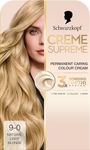 Schwarzkopf Creme Supreme 9-0 Natural Light Blonde, Permanent Hair Dye, Caring Hair Dye Colouration with 3-Step Bonding System Against Damage, 100% Grey Coverage, Shade Worn by Sienna Miller
