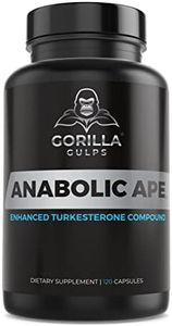 Gorilla Gulps | Anabolic Ape – Enhanced Turkesterone Compound | Turkesterone, Creatinol-O-Phosphate, Ashwagandha, Bioperine | Lab Tested | 120 Vegan Capsules | Max Strength