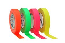 ProTapes/Permacel 24mmx25 yard Fluorescent Gaffer Cloth Tape - Green/Orange/Pink/Yellow