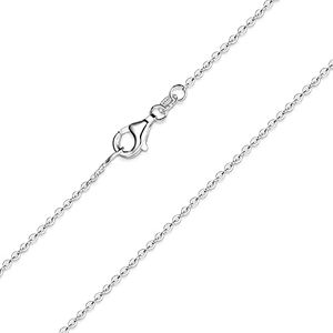 MATERIA #K30 Fine Anchor Chain 925 Sterling Silver - 1.2 mm Necklace Silver in 40 45 50 55 60 70 80 cm, Sterling Silver, No Gemstone