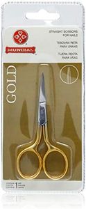 Mundial Gold Straight Nail Scissors 9 Cm S/A Silver/Gold