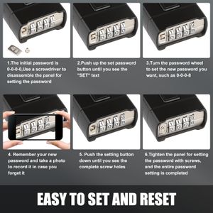 Diyife Heavy Duty Outdoor Combination Padlock – Waterproof 8mm Shackle, 4-Digit Code, High Security for Gate, Shed, Fence