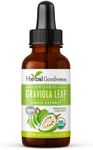 Graviola Leaf Extract Liquid (Soursop) - Cell Support & Regeneration Stress Relief Immune Boost Soursop (Guanabana) Leaves USDA Organic Kosher - 1oz btl -15x Strength - Herbal Goodness