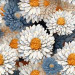 ReWallpaper 44.5CM×7M Self Adhesive Wallpaper Blue Floral White Gold 3D Wallpaper Vinyl Wrap for Furniture Floral Vintage Wallpaper Flower Bedroom Wallpaper for Adults Contact Paper for Walls