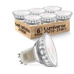 Lumiverse GU10 LED Bulbs 50W Equivalent, Non-Dimmable, 2700K Soft White,4W PAR16 LED Spotlight Bulb for Track Lighting, 350lm Light Bulbs for Kitchen, Range Hood, Living Room, Bedroom, 6 Packs