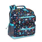 Bentgo® Kids Backpack - Durable Lightweight 14” Backpack, Dinosaur, 14.5 in x 12 in x 5.25 in