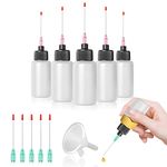 5 Pcs Needle Oiler (1 OZ), LDPE Oil Applicator, Precision Gun Oil Bottle with Extra Long 1.5 Inch Stainless Needle Tip 18Ga 21Ga - Easy to Use for Gun Oil, Knife, Hinges, Glue and More