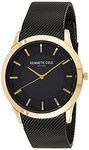 Kenneth Cole New York Men's Slim Watch Japanese-Quartz Stainless-Steel Strap, Black, 19.9 (Model: KC50566001)