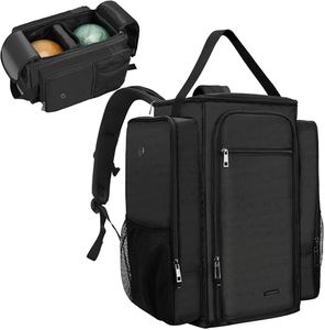 DerHutzucker Bowling bag, Bowling Ball Backpack for 2 Balls with separate compartments for shoes and accessories