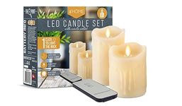 iN LED Candles Flickering – Electric Flameless Non Drip Dancing Candles with Remote – Battery Operated Candles Real Wax Candles Home (Set of 2)