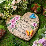 Jetec Memorial Garden Stone Sympathy Gift Decor Those We Love Don't Go Away Memorial Gifts Bereavement Gifts in Memory of Loss of Loved One Condolence Gifts for Outdoors(10 Inch)