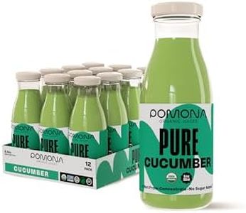 Pomona Organic Juices Pure Cucumber Juice, 8.4 Ounce Bottle (Pack of 12), Cold Pressed Organic Juice, Non-GMO, No Sugar Added, Not from Concentrate, Gluten Free, Kosher Certified, Preservative Free