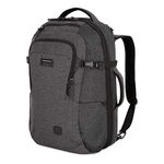 SwissGear Extra Large Hybrid Laptop Backpack, Ideal for Travel, Work, School, Men's and Women's, Grey Heather