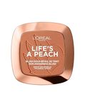 L'Oreal Paris Lifeâ€™s a Peach Blusher, a Compact Powder Blush in a Peachy Beige Shade, Mirror and Brush Included, Scented, Buildable Formula