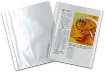 Meadowsweet Kitchens Full Size Clear Plastic Sheets Protector Pages for Recipe Organizer - 20 Clear Sheet Protectors for 3 Ring Binder, Plastic Sleeves for Paper Recipes, 8.5 x 11 Page, 3 Hole Punched