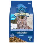 Blue Buffalo Wilderness High Protein, Natural Adult Indoor Dry Cat Food, Chicken 2-lb