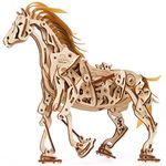 Ugears Horse Mechanoid | 3D Mechanical Educational Wooden Puzzles for Kids | Models to Build, Walking Horse Puzzle, Kinetic Art, Educational Learning Toys | STEM Learning DIY Kits for Adults