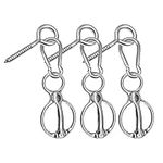 3PCS Tie Ring for Horses Safe Stainless Steel Horse Tack and Supplies Safety Horse Accessories with Eye Bolts and Snaps Saddle Horse Supplies to Prevent The Horse from Pulling Back