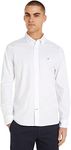 Tommy Hilfiger Men Core 1985 Flex Oxford Shirt Long-Sleeve, White (White), L