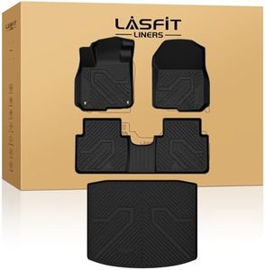 LASFIT Floor Mats & Trunk Mat for Honda CR-V 2017-2022 (NOT for Hybrid), All Weather Protection TPE Floor Liners 1st & 2nd Row & Cargo Mat in Lower Position Full Set, Black
