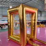 Vinfgoes Golden Inflatable Cash Cube Inflatable Cash Machine Inflatable Money Machine Booth Money Grab Machine for Promotion Advertising Events (NO BLOWERS Included)