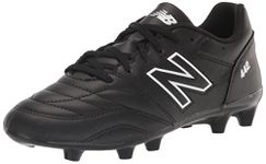 New Balance Boy's 442 V2 Academy Fg Junior Soccer Shoe, Black/White, 4 US Wide Big Kid