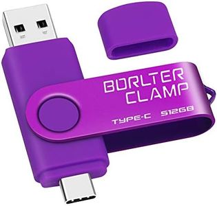 512GB USB Type-C Flash Drive, BorlterClamp USB C 3.0 Jump Drive Memory Stick Dual Port for Android Smartphones Samsung Galaxy S10/S9/S8/Note 9, LG, Huawei, Tablets & Computer (Purple)