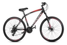 Cradiac Discover PRO 21 Speed Steel High Performance Gear Hybrid Cycles for Men with Front Suspension & Disc Brakes | Ideal for 15+ Years, Unisex, Frame Size : 18.5 Inch | 700 * 35C Tires