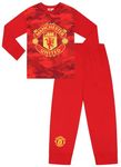 Manchester United Boys Football Club Red Camouflage Long Pyjama Set (13-14 Years)