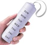 7 Day Pill Organizer, Travel Pill Box with Effortless Opening Design, Zoksi Weekly BPA Free Medicine Organizer with Large Container, Portable Waterproof Case for Vitamin, Fish Oil, Supplement